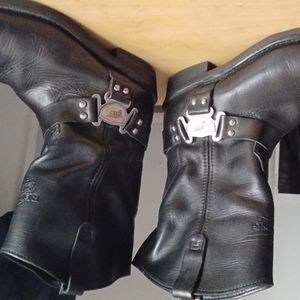 Mens Red Wongs biker boot